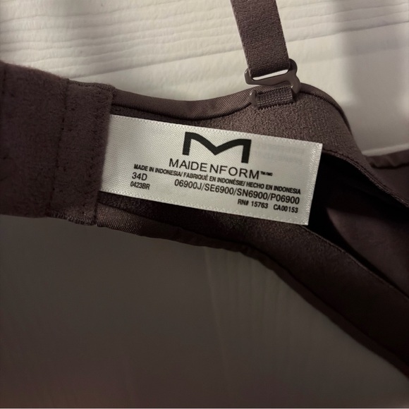 Maidenform Side Smoothing Strapless Underwire Bra 34D Brown NWT - Picture 3 of 4